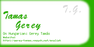 tamas gerey business card