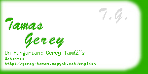 tamas gerey business card